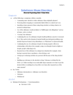 Abnormal Psychology Week 9 Class Notes