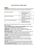 PSYCH 216 Exam 3 Study Guide