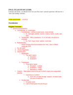 Final Exam Study Guide