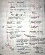 PSYCH 1, Week 1 Notes