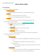 BIO 132 Neurophysiology FINAL STUDY GUIDE