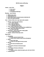 BIO 208 Anatomy and Physiology Final Exam Study Guide