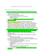 AREC365 FINAL STUDY GUIDE