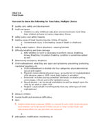 CHLD 64 Final Study Guide
