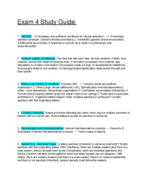 Exam 4 Study Guide