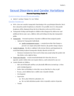 Abnormal Psychology Final Study Guide