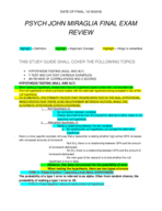 PSY 3200 final exam studyguide