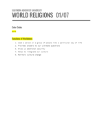 World Religions 458, Week 1 Part 1