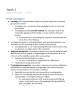 Sociology, week 1 notes