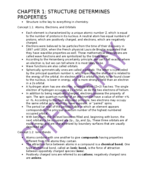 Chapter 1 - Structures Determines Properties