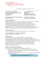 Principle of Macroeconomics Course Syllabus.