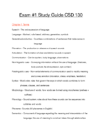 CSD Study Guide (Chapters 1-3)