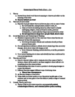 Criminological Theory Week 2 Day 1 - 1/14