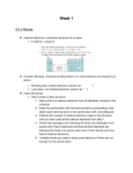 Intro Organic Chemistry Week 1 