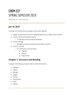 Chem 227, Week 1, Jan 16