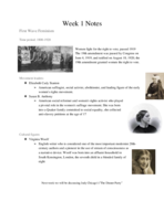 Women In The Visual Arts Week 1 Notes