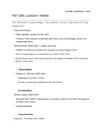 PSY 205 Lecture 1 Notes