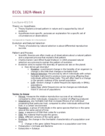 ECOL 182R, week 2 notes
