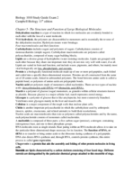 Biology 1010 Exam 2 Study Guide