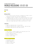 World Religions 458, Week 1 Part 2