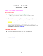 ECON 303 Exam #2 Notes / Study Guide