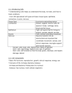 Genetics Chapter 2: Cells