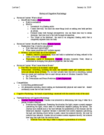 Lecture 2 Notes: 1/16/19