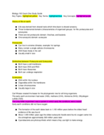 Biology 102, Exam One Study Guide 