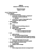 Week #2 Lecture Notes