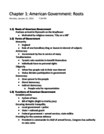 Chapter 1: American Government: Roots