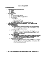 Study Guide for Chapter 1-3 