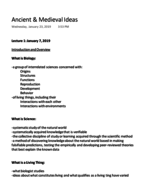 BIO 316 Week 1 Lecture Notes