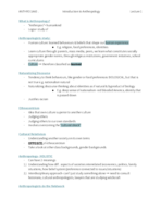 (Week 1)- Introduction to Anthropology 