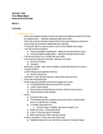 History 110A Class Notes - Week #1 & 2