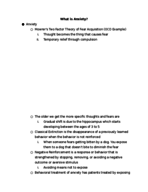 PSYC 311, What is Anxiety, Class Notes, Week 2, 1/24/19