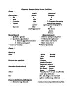 Elementary Statistics First and Second Week Notes