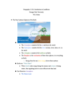 Intro to Landforms Week 3 Notes