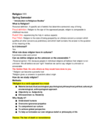 Religion 111- Week 1