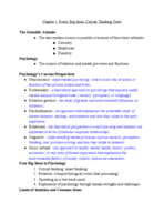 Intro to Psychology Week 1 notes