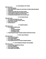 2.2: Linear Equations in One Variable  Make sure you can:    ●   Solve linear equ
