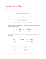 Spanish week 2 notes