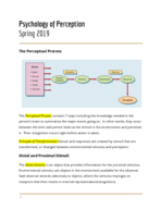 Psychology of Perception: Chapter 1