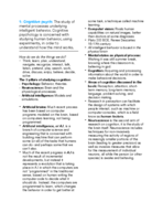 Cognition EXP3505 Exam 1 Study Guide 