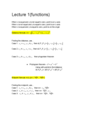 MAT 160 Lecture 1 Notes