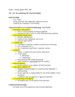 RETL 262 - Exam 1 Study Guide