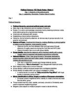 Political Science 102, Week 4 Notes.
