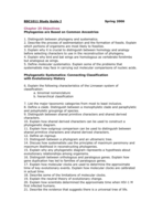 BSC 1011 Exam 1