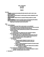 Study Guide for Exam 1