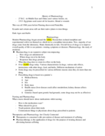 Pharmacology- NURS 319- Week 1 notes 