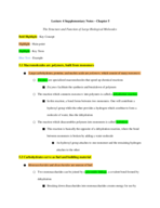 Lecture 4 Supplementary Notes - Chapter 5 - The Structure and Function of Large Biological MOlecules
